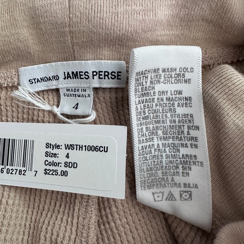 NWT James Perse 100 Cotton Waffle Wide Leg Lounge Pants XL Tan MSRP 225 - Picture 7 of 10